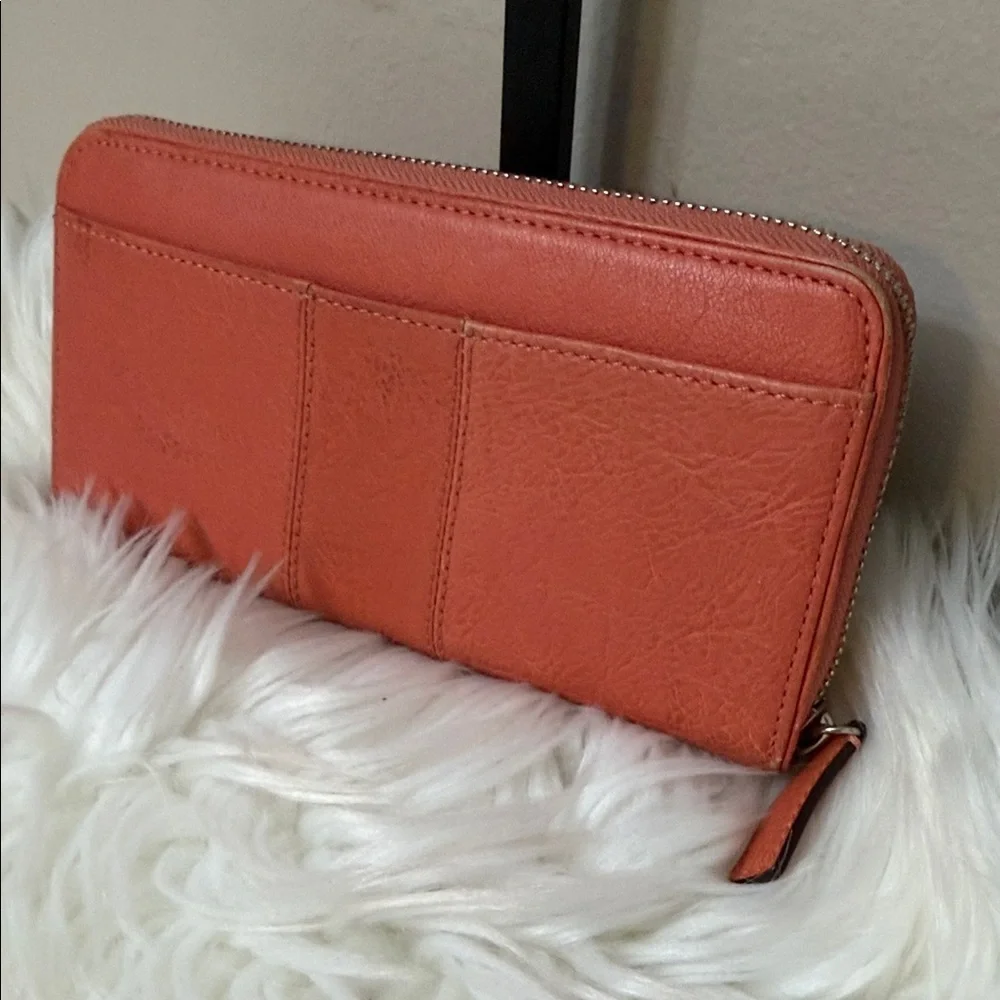 Coach Orange Leather Wallet